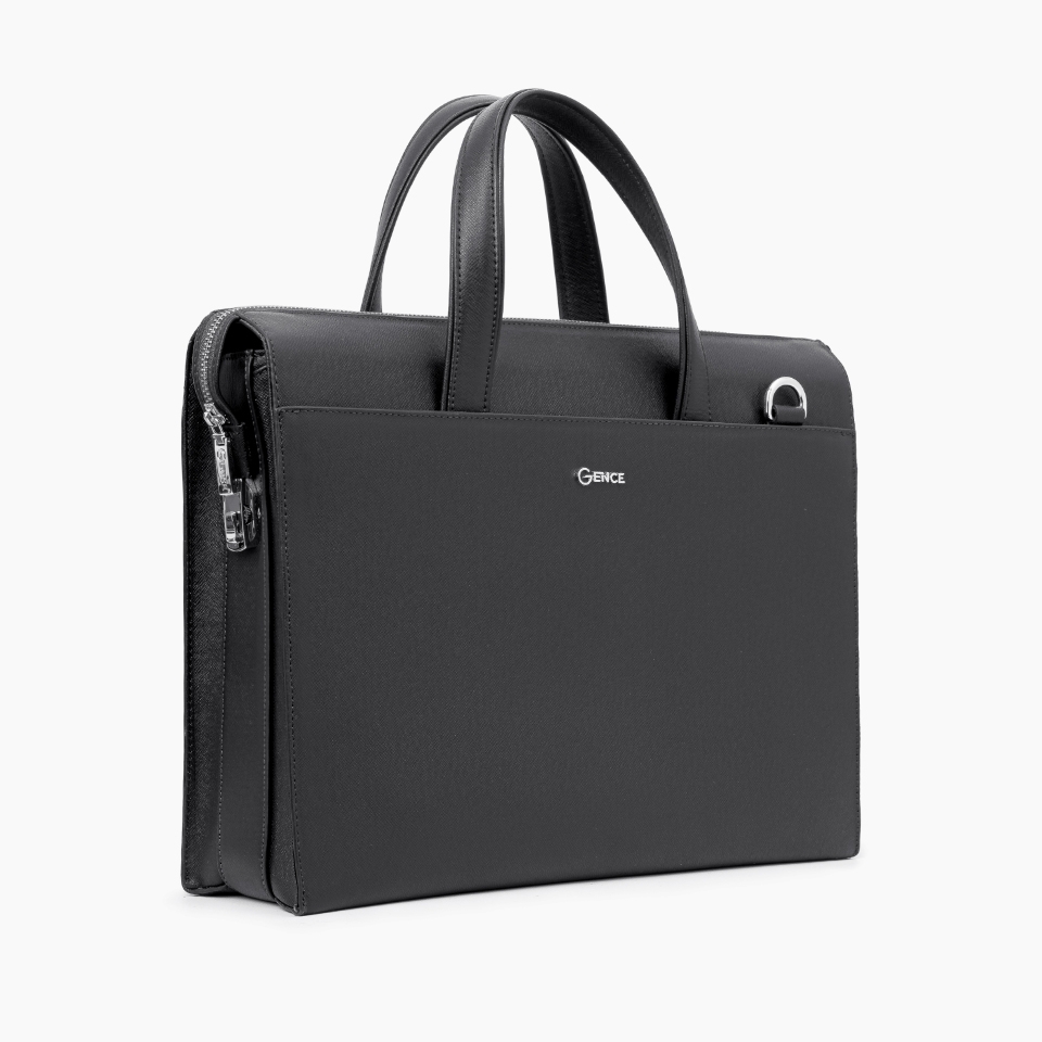 Cặp xách nam khóa số cao cấp da bò Taiga CTS21 Màu đen