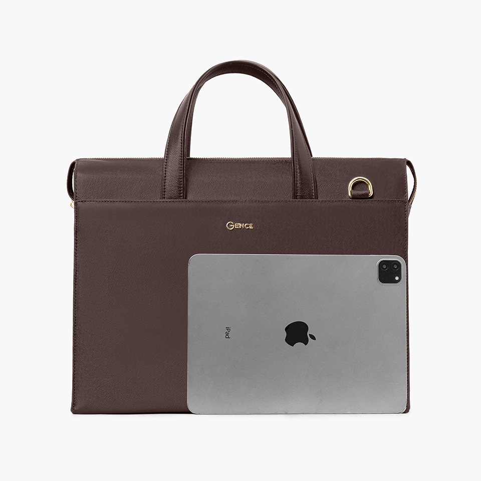 Cặp xách nam khóa số cao cấp da bò Taiga CTS22 Màu nâu