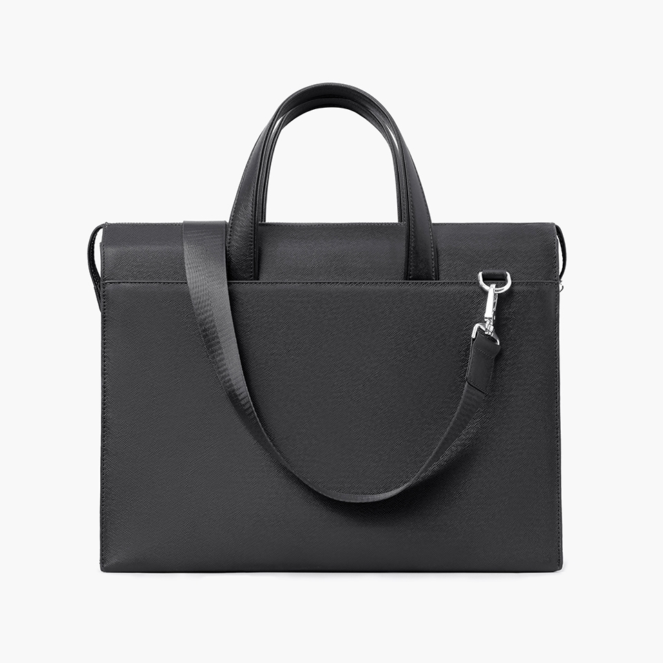 Cặp xách nam khóa số cao cấp da bò Taiga CTS21 Màu đen