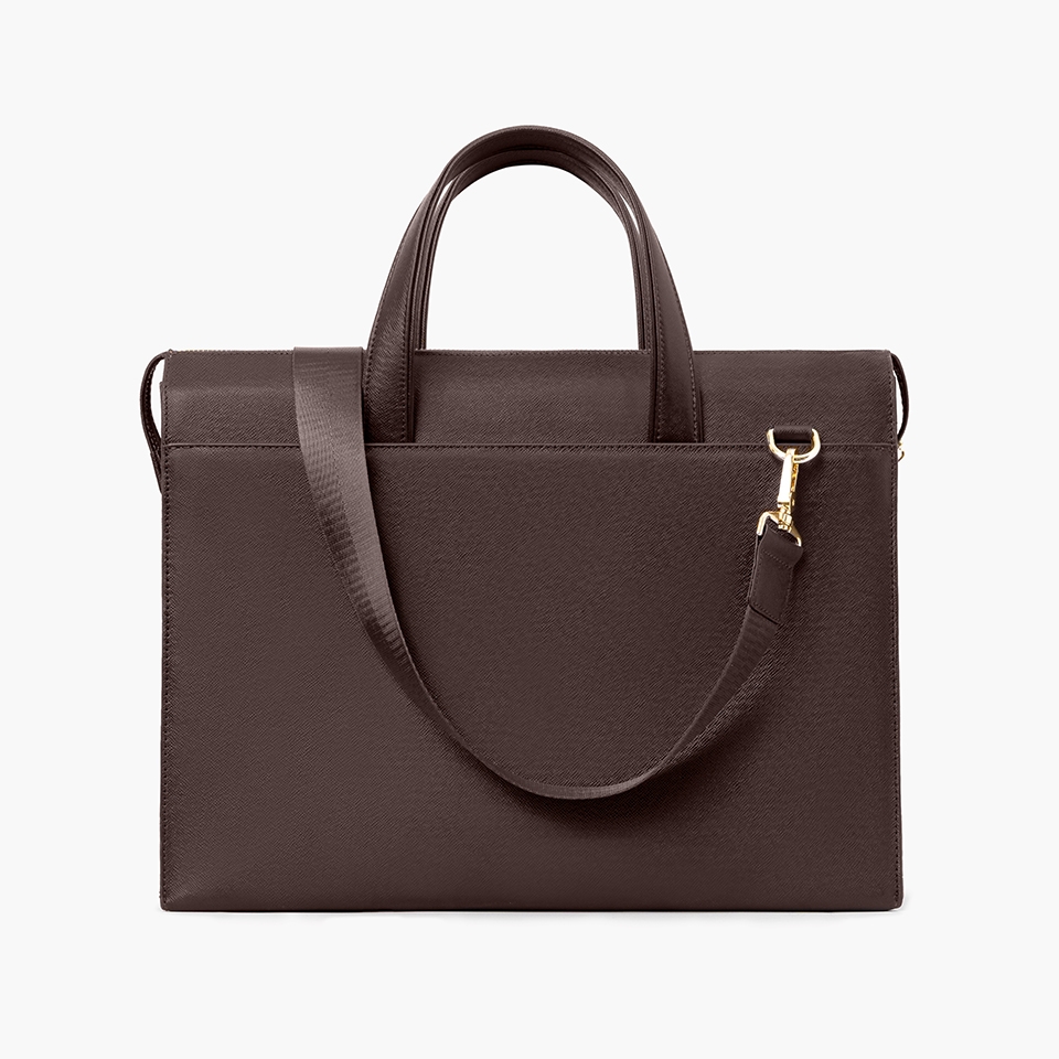 Cặp xách nam khóa số cao cấp da bò Taiga CTS22 Màu nâu