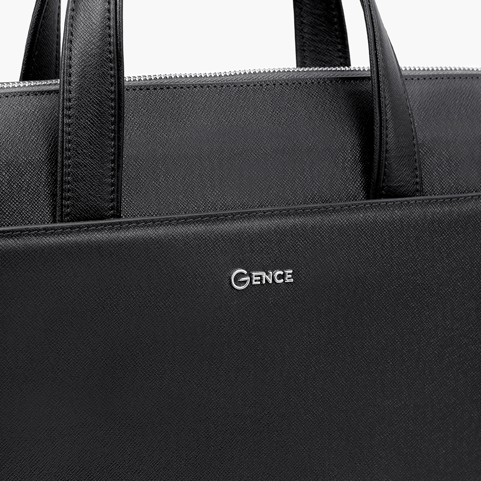 Cặp xách nam khóa số cao cấp da bò Taiga CTS21 Màu đen