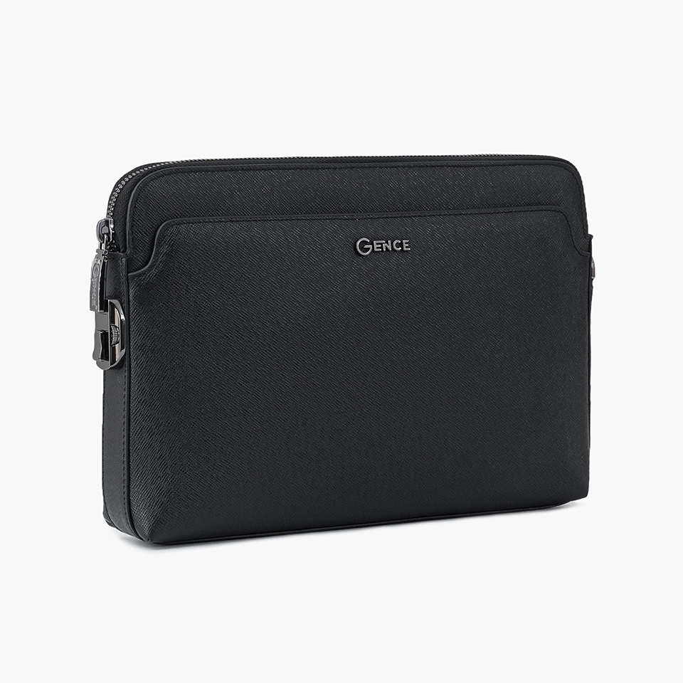 Clutch cầm tay da bò Taiga CK23 đen