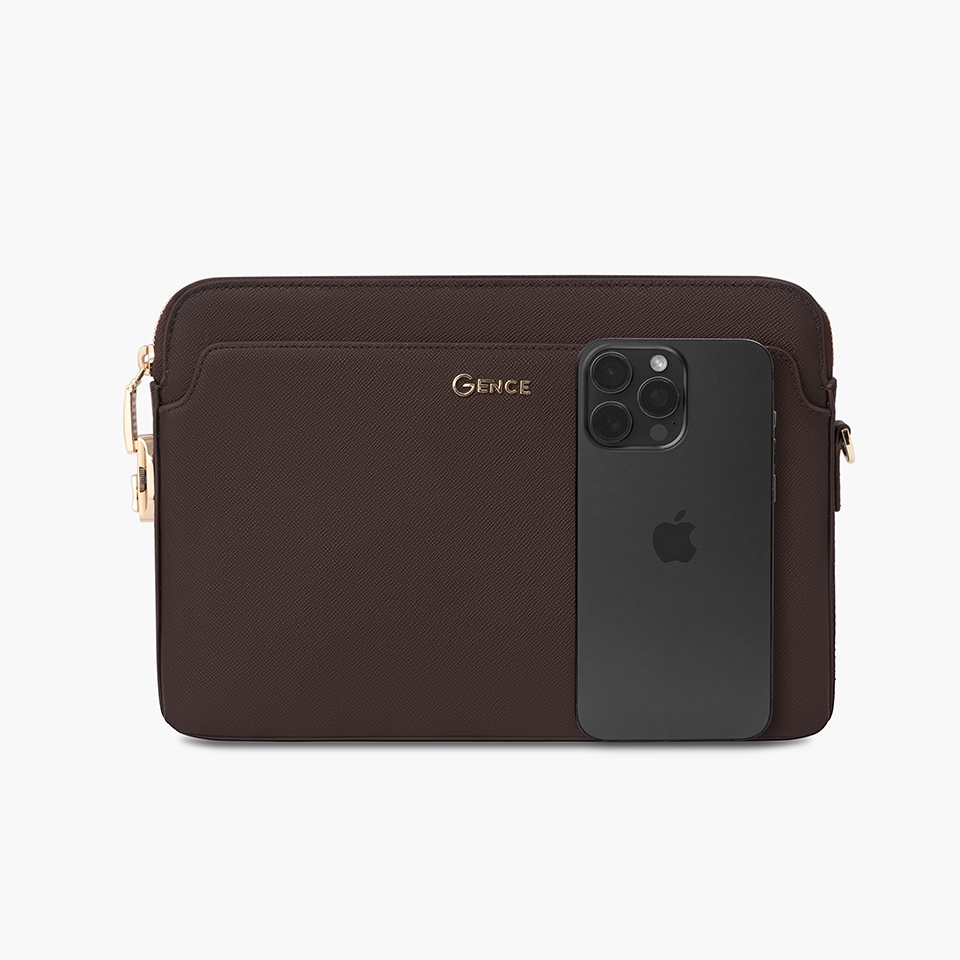 Clutch cầm tay da bò Taiga CK24 nâu