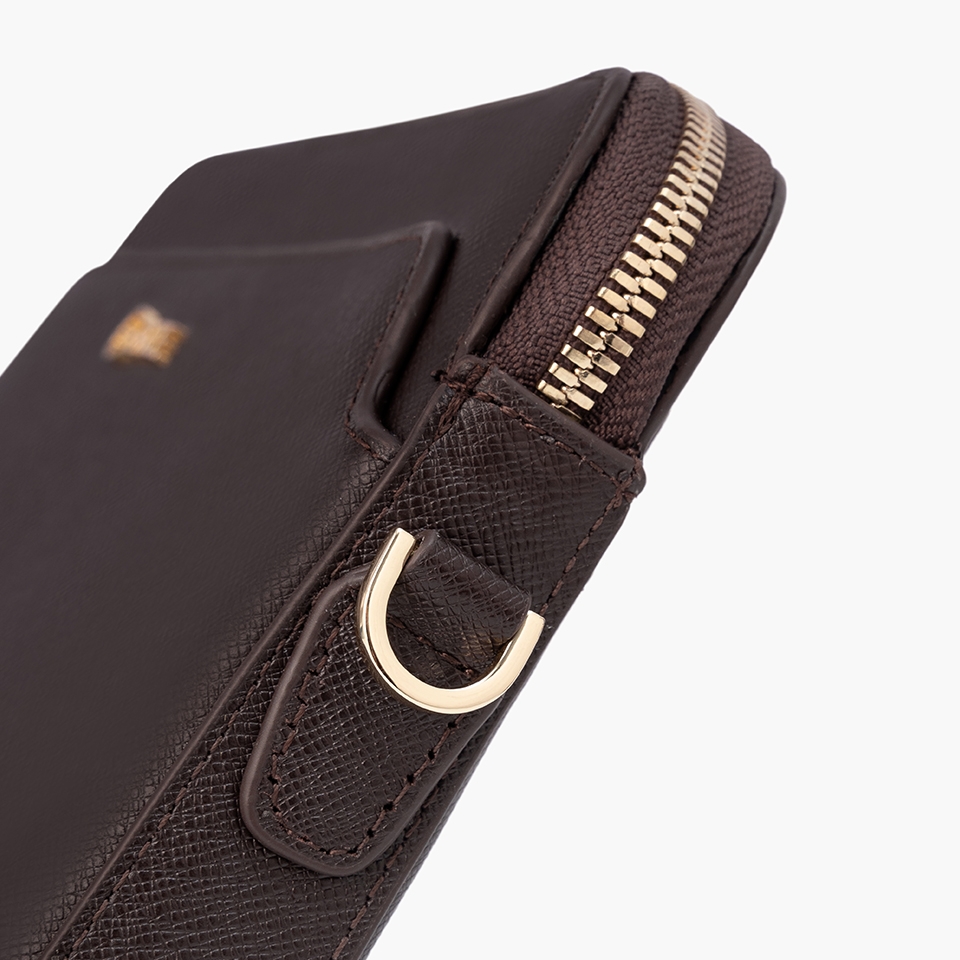 Clutch cầm tay da bò Taiga CK24 nâu