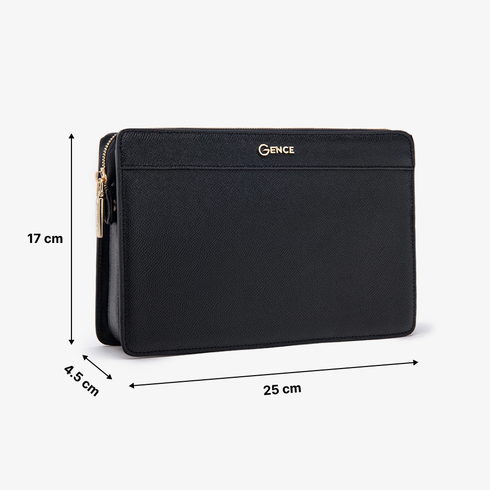 Clutch cầm tay nam da bò Epsom cao cấp HT11