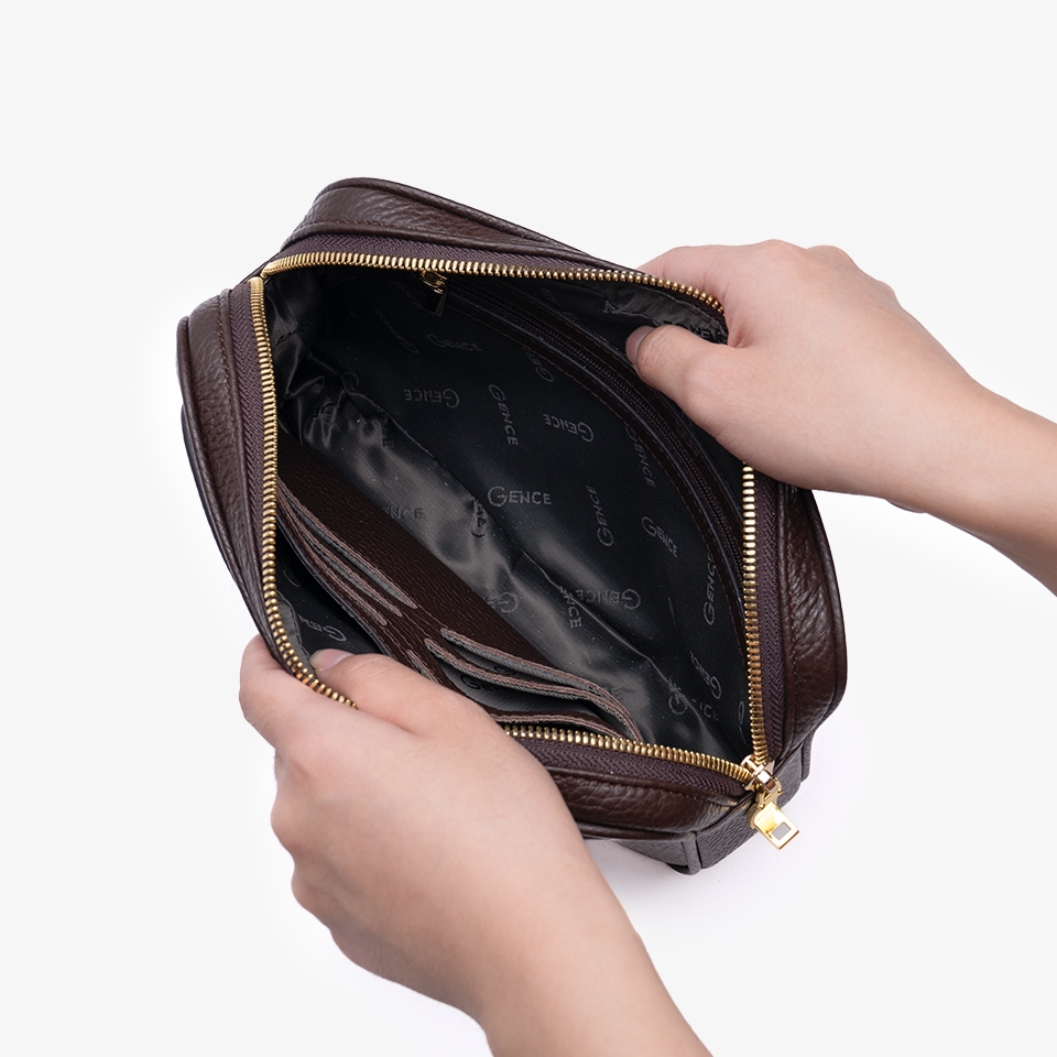 Clutch cầm tay nam da bò Togo cao cấp RB05