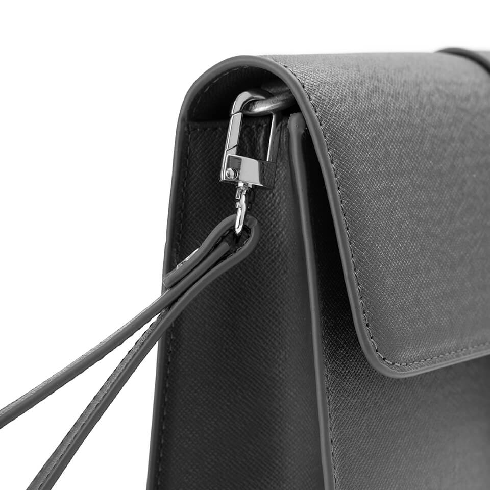 Clutch cầm tay nam da bò Taiga HT08 Màu Ghi