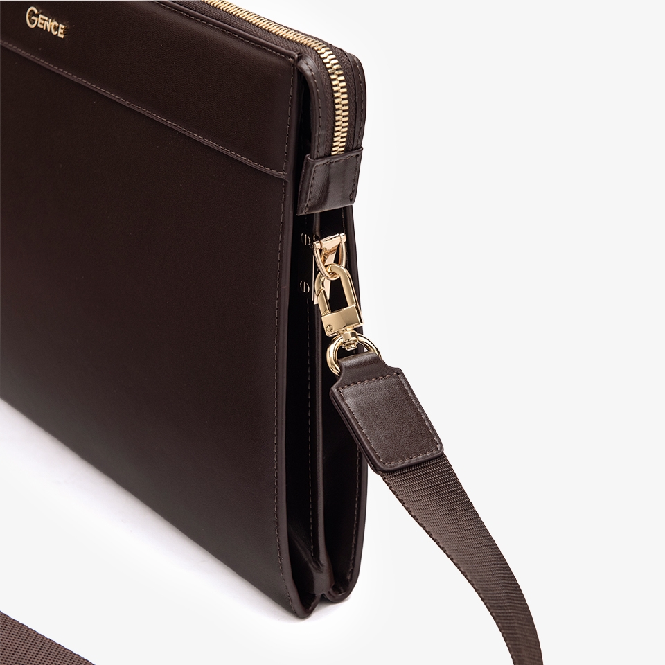 Clutch đựng tài liệu A4 da bò Nappa CL05 màu nâu