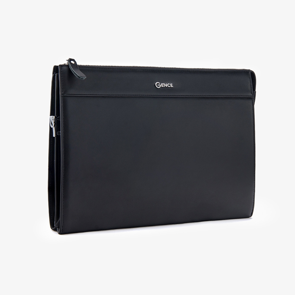 Clutch đựng tài liệu A4 da bò Nappa CL07 màu đen