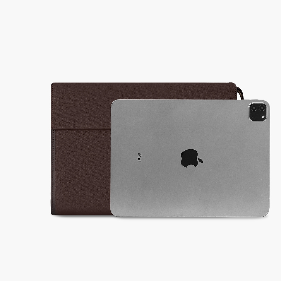 Clutch đựng tài liệu A4 da bò Taiga CL09 màu nâu