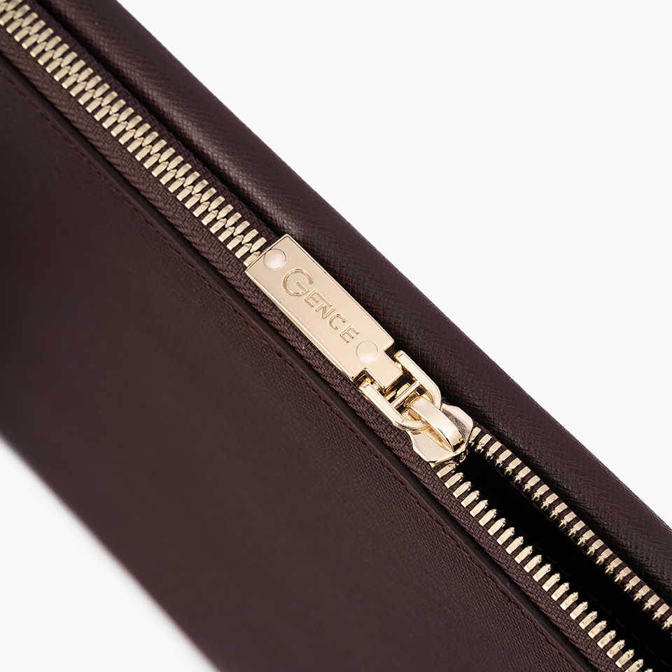 Clutch đựng tài liệu A4 da bò Taiga CL09 màu nâu