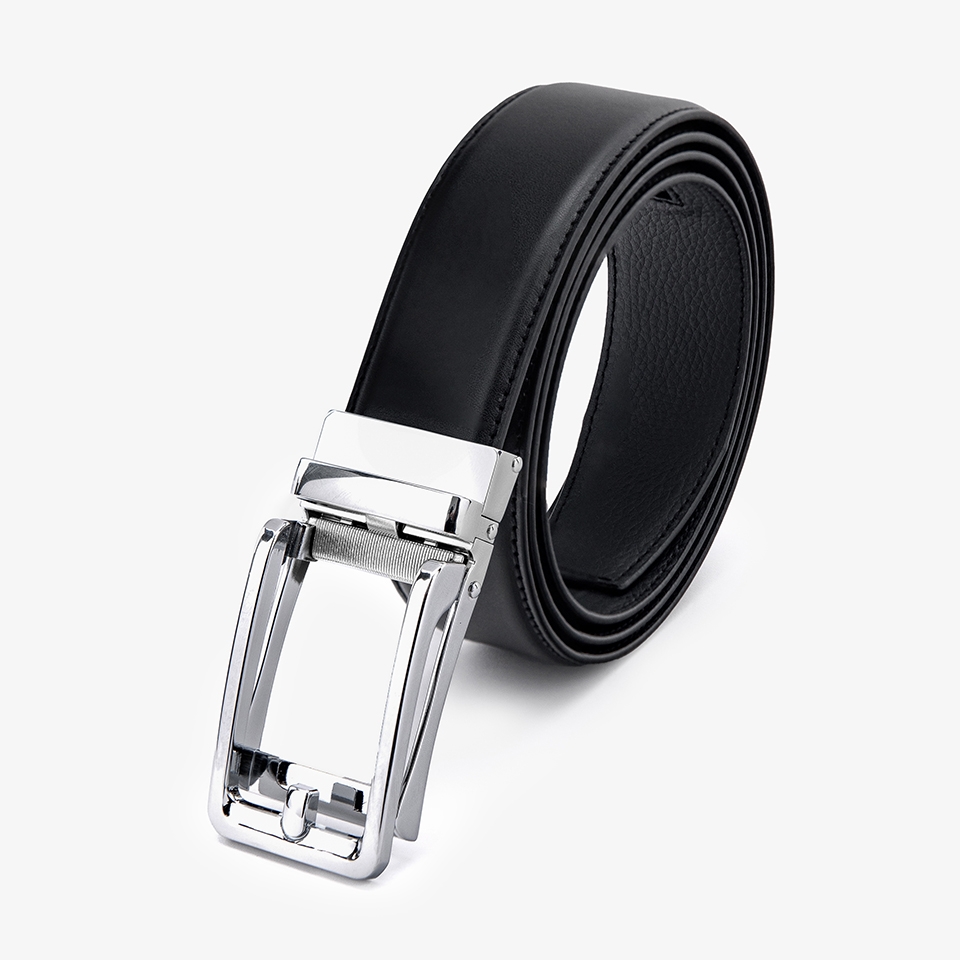 Thắt lưng da nam công sở LG36 màu bạc