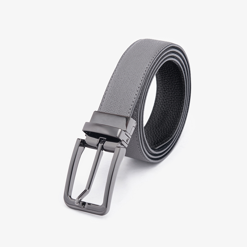 Thắt lưng da nam khóa cài mặt xoay LG41 màu đen