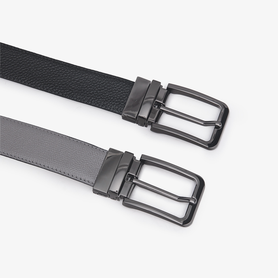 Thắt lưng da nam khóa cài mặt xoay LG41 màu đen