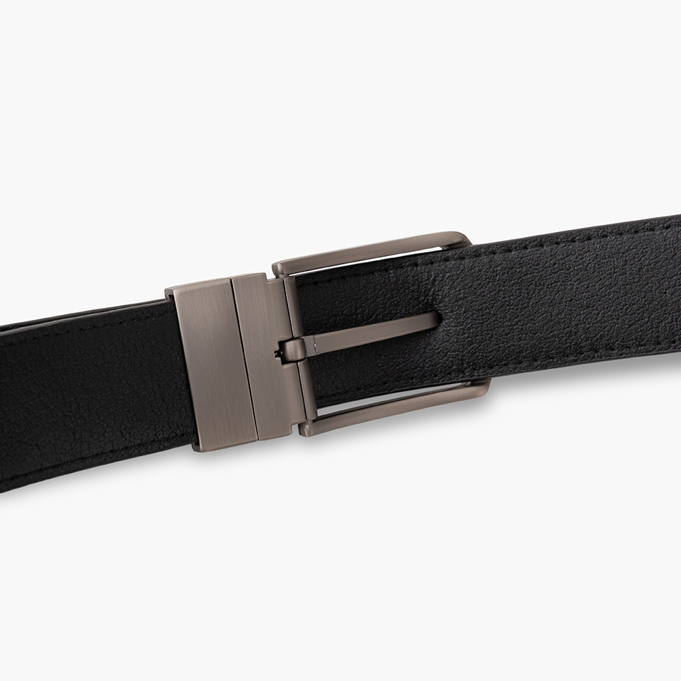 Thắt lưng da nam khóa cài mặt xoay LG56 màu xám