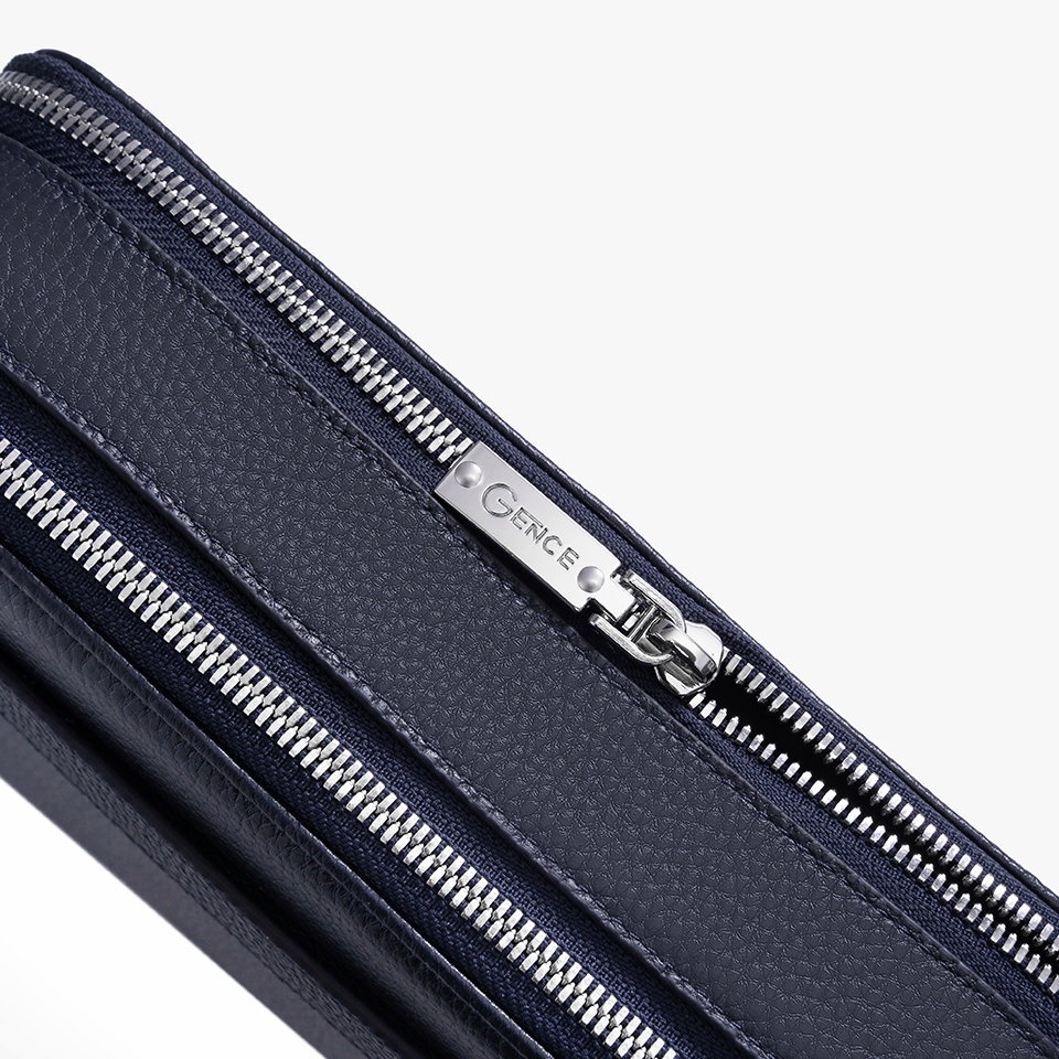 Túi cầm tay nam Gence đeo chéo da bò Mill TC04 Xanh