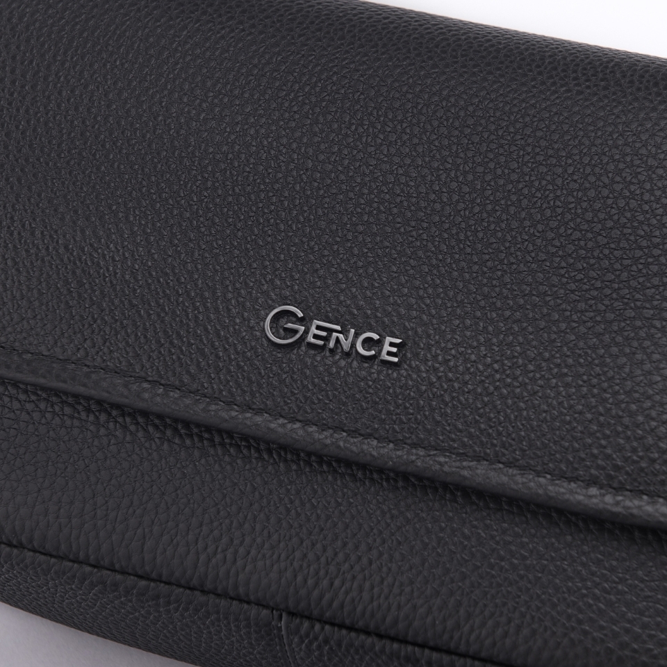 Túi đeo chéo nam Gence da bò Mill TD07 màu đen