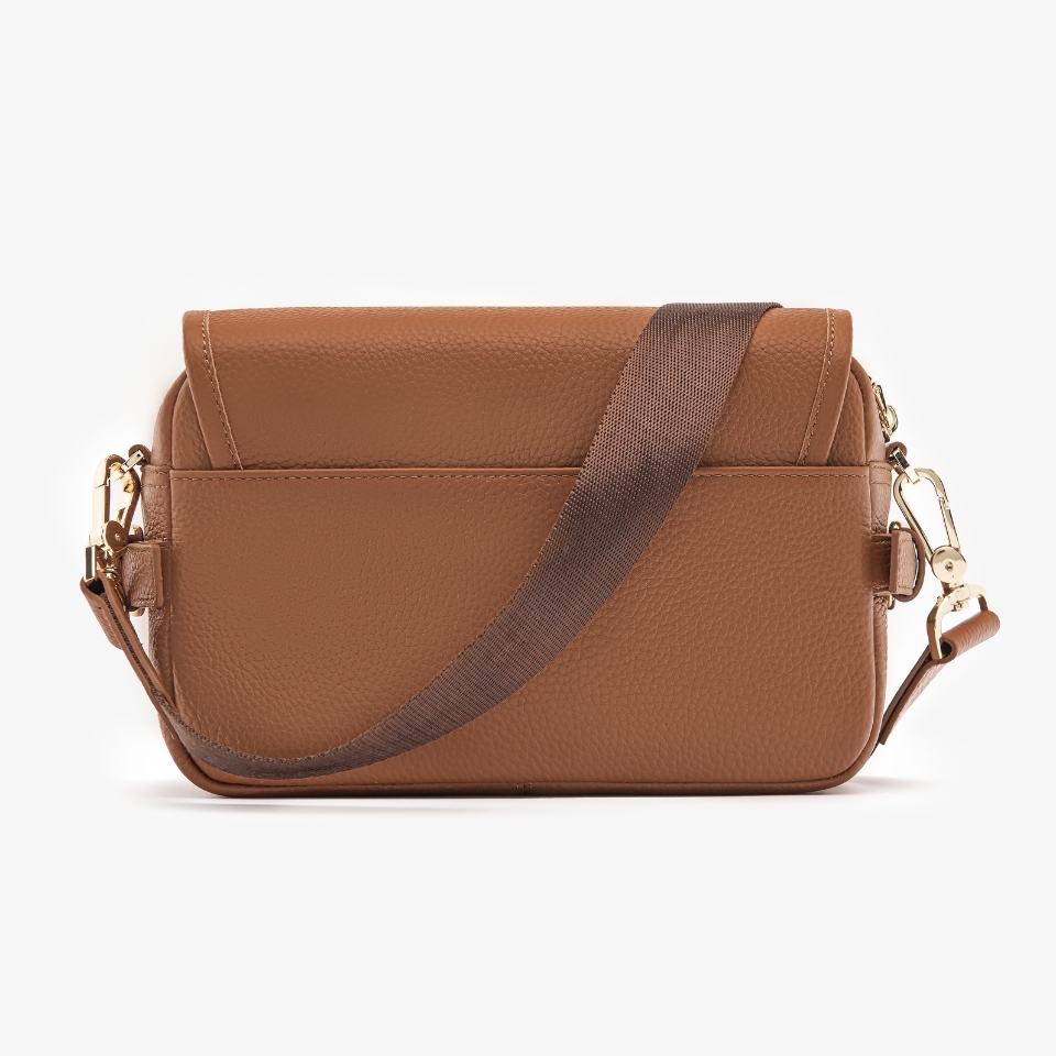 Túi đeo chéo nam Gence da bò Mill TD18 màu nâu