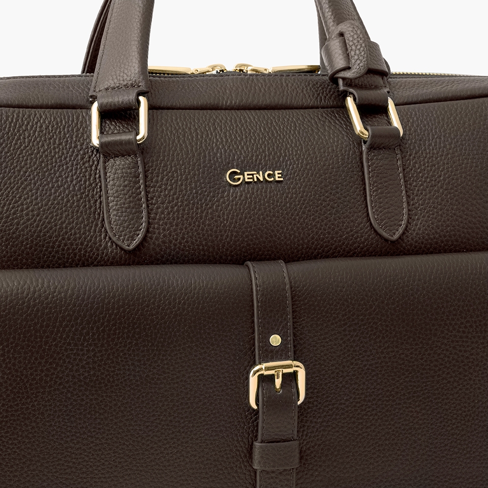 Túi xách công sở nam da Mill cao cấp GCE30 nâu