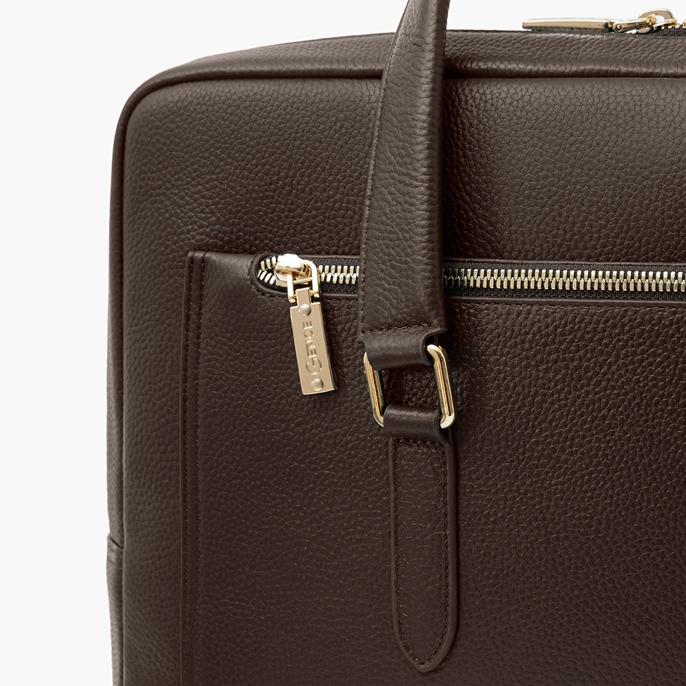 Túi xách công sở nam da Mill cao cấp GCE30 nâu