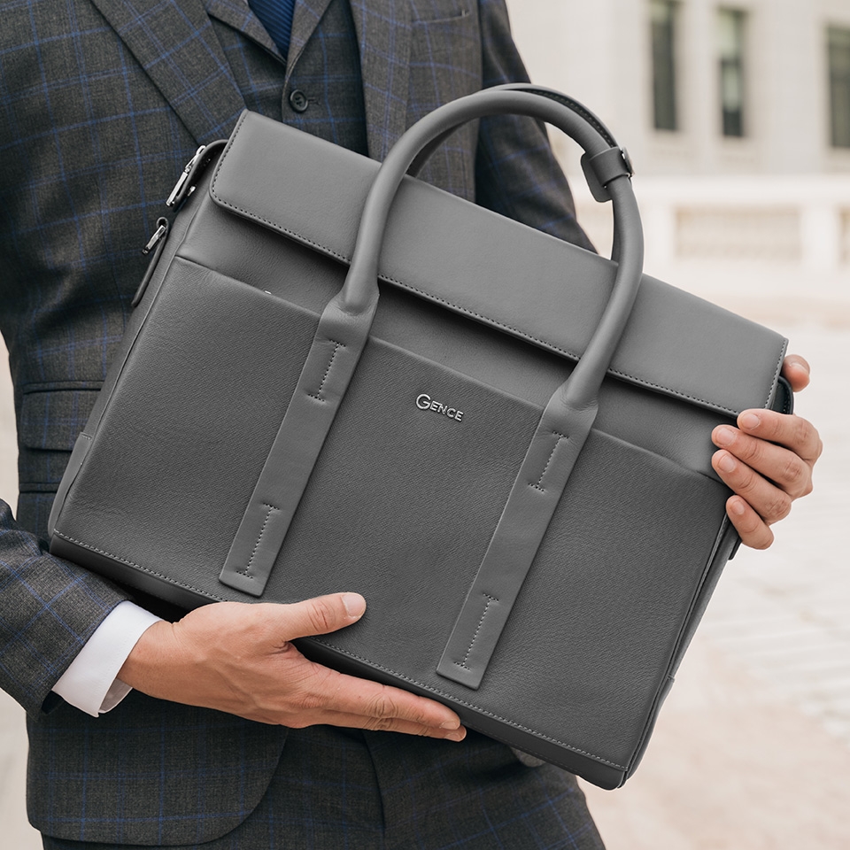 Túi xách nam công sở cao cấp da bò Taiga CDX13 ghi