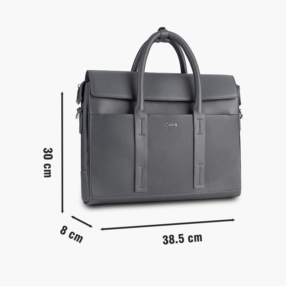 Túi xách nam công sở cao cấp da bò Taiga CDX13 ghi