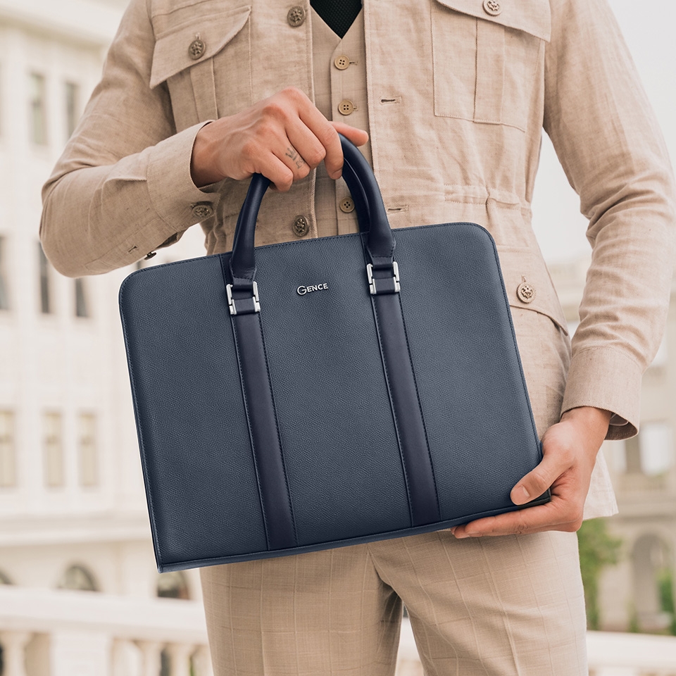 Túi xách nam công sở da bò Epsom cao cấp CDX16 xanh