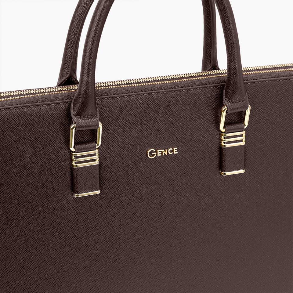 Túi xách nam công sở da bò Taiga màu nâu CDX19