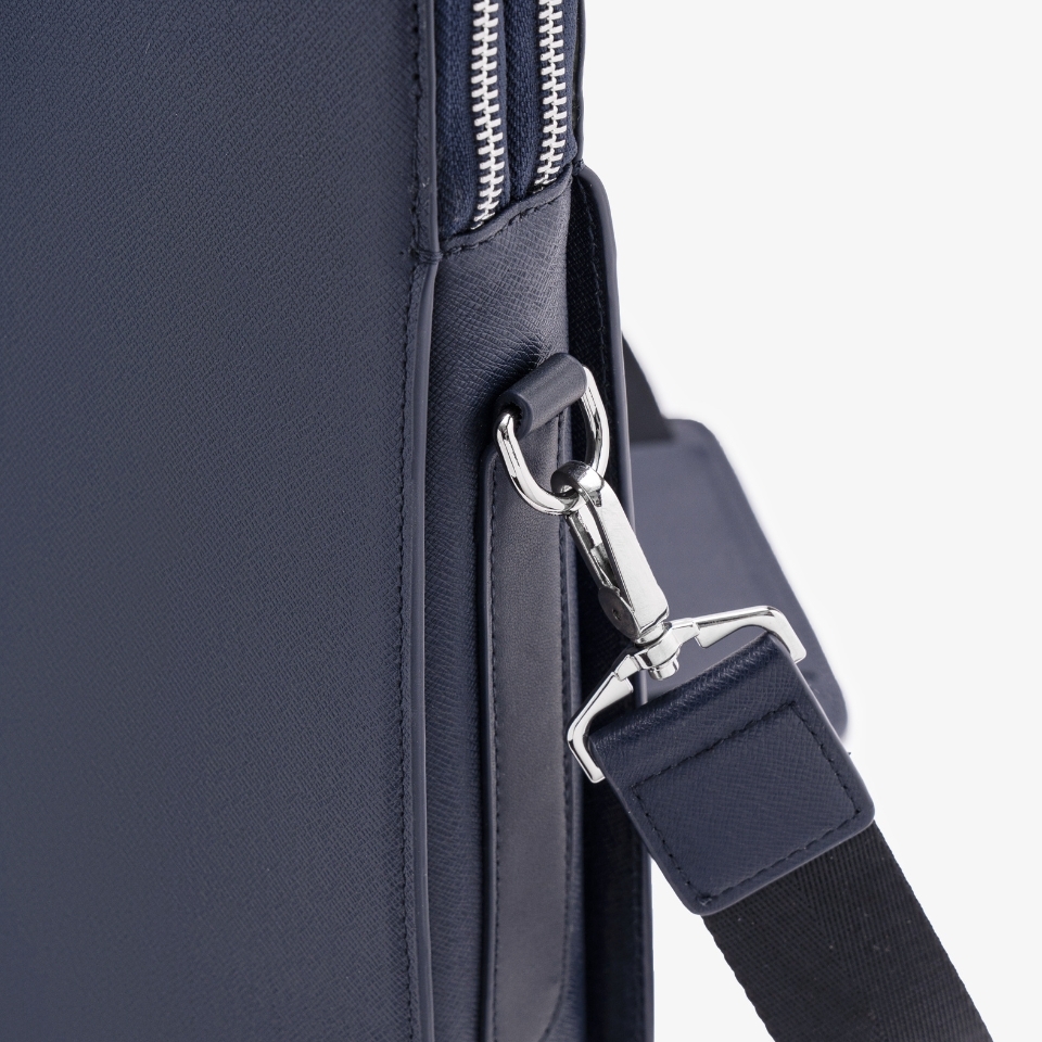 Túi xách nam công sở da bò Taiga màu xanh CDX18