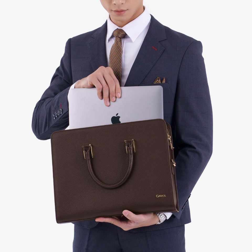 Túi xách nam công sở khóa số da Mill CTS13