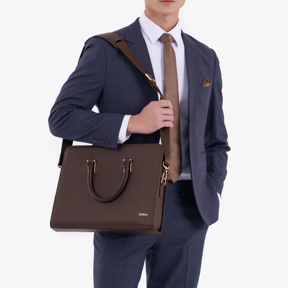 Túi xách nam công sở khóa số da Mill CTS13