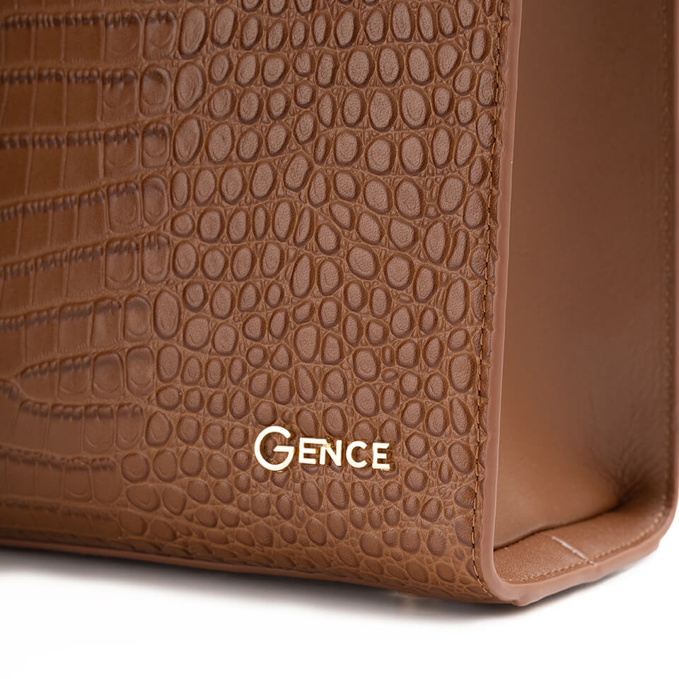 Túi xách nữ công sở Gence da bò dập vân TX19 Lion