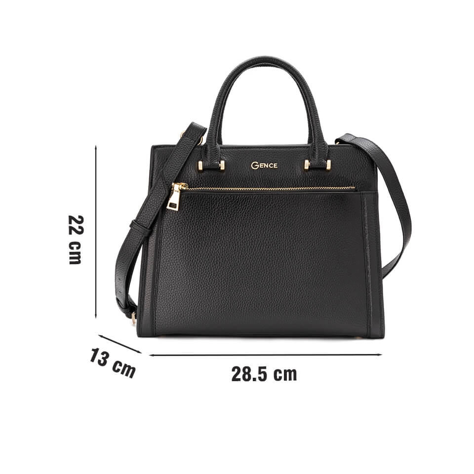 Túi xách nữ công sở Gence da bò Mill TX15 Black