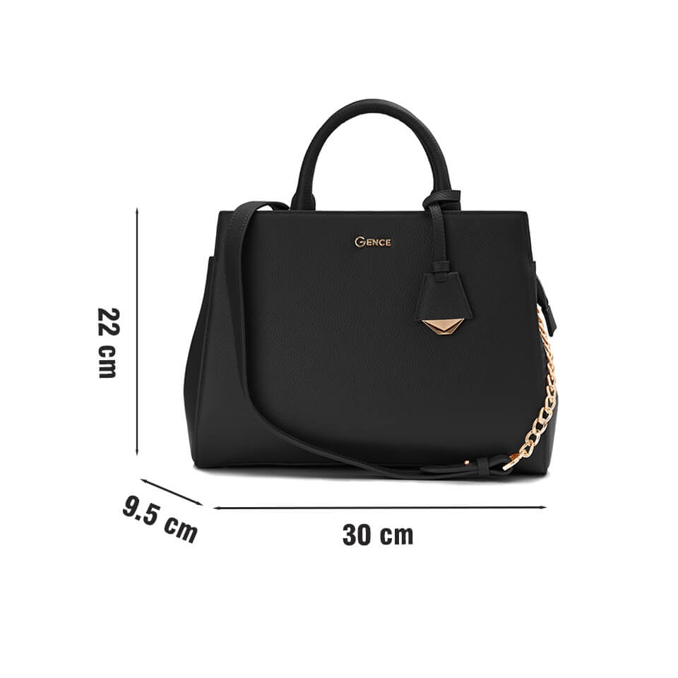 Túi xách nữ công sở Gence da bò Mill TX20 Black