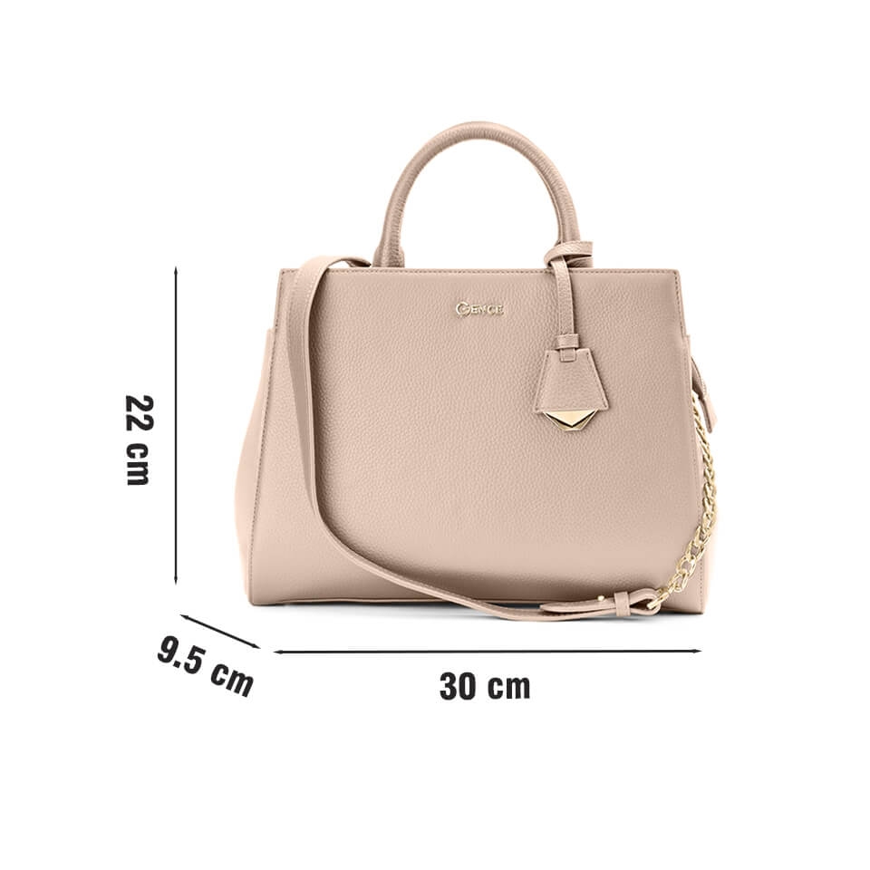 Túi xách nữ công sở Gence da bò Mill TX23 Cenere