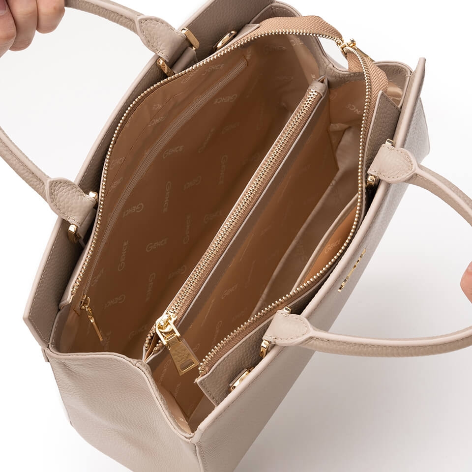 Túi xách nữ công sở Gence da bò Mill TX23 Cenere