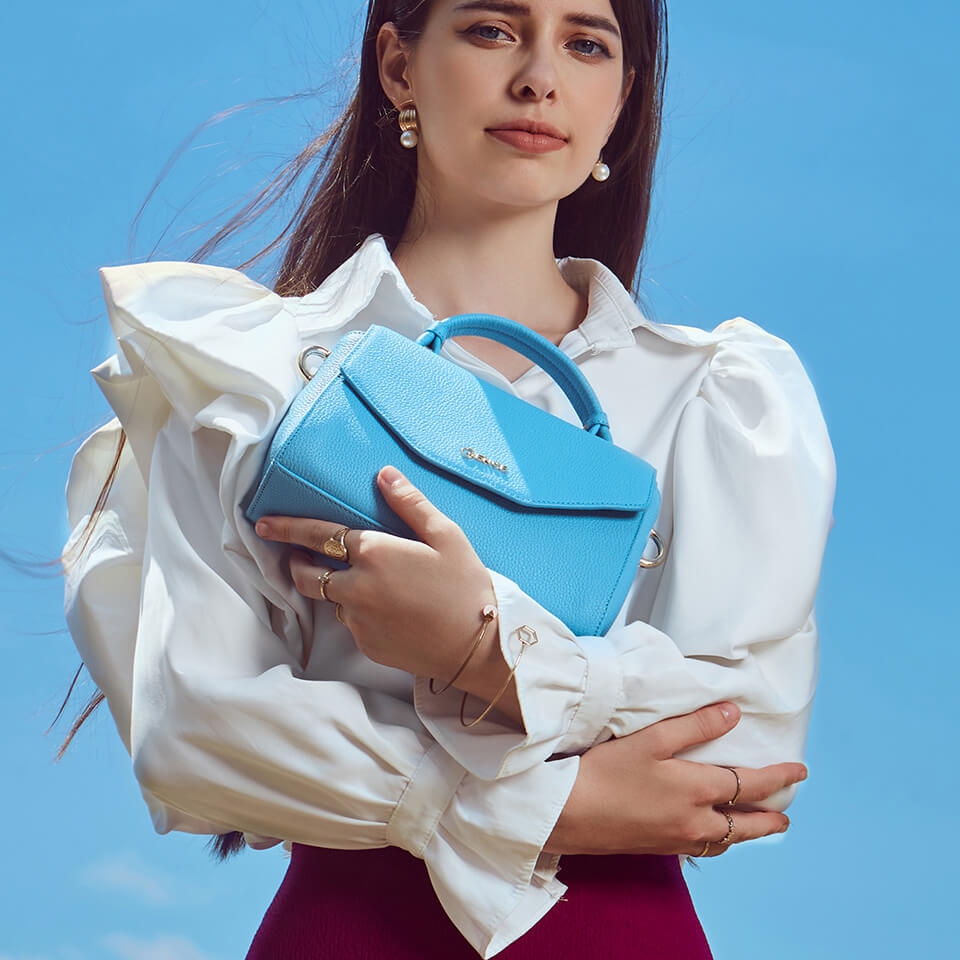 Túi xách tay nữ Gence cao cấp TX06 Cobalto