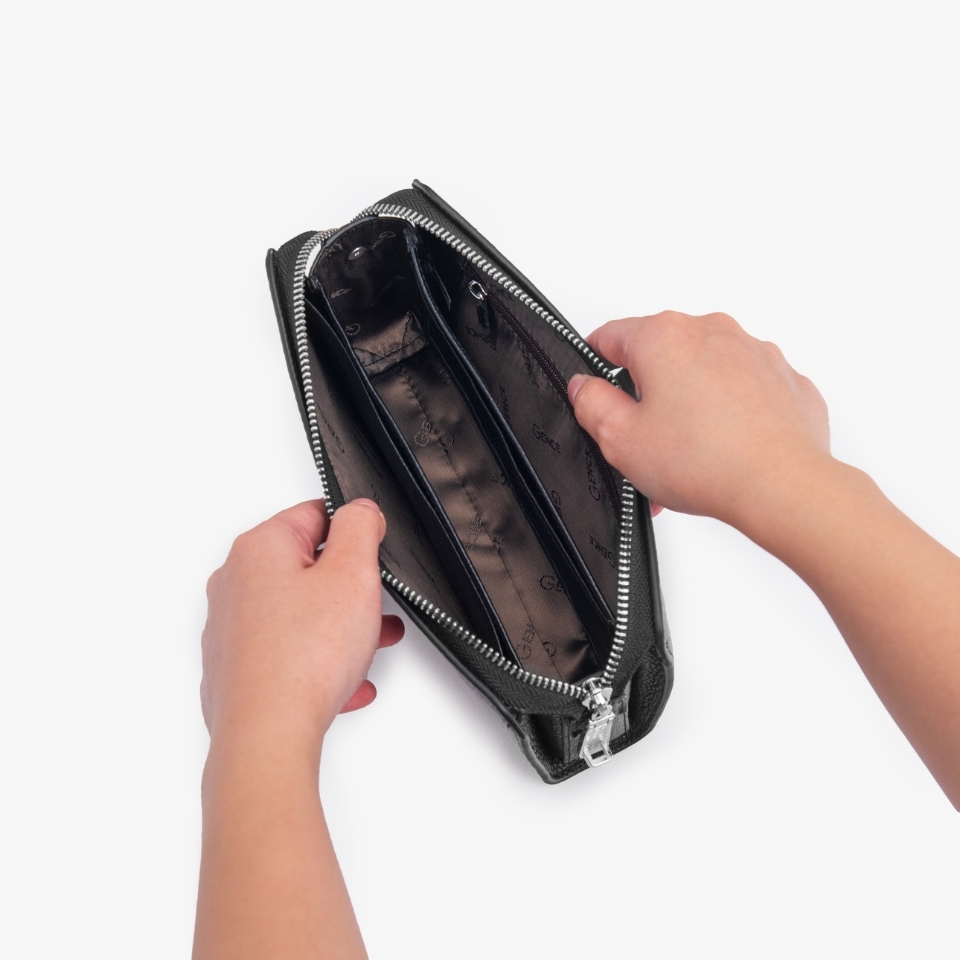 Ví cầm tay nam khóa số da bò Mill RB03