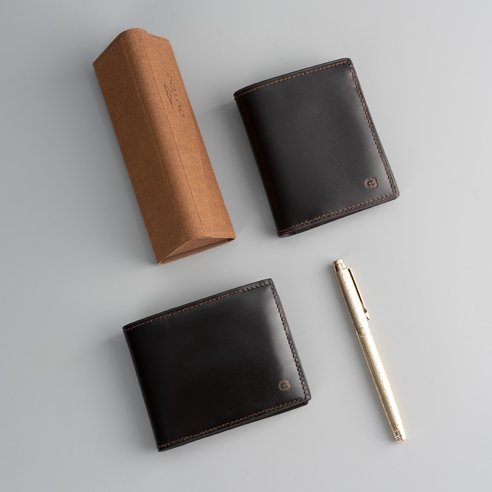 Ví nam Gence da bò Box C06 dáng ngang