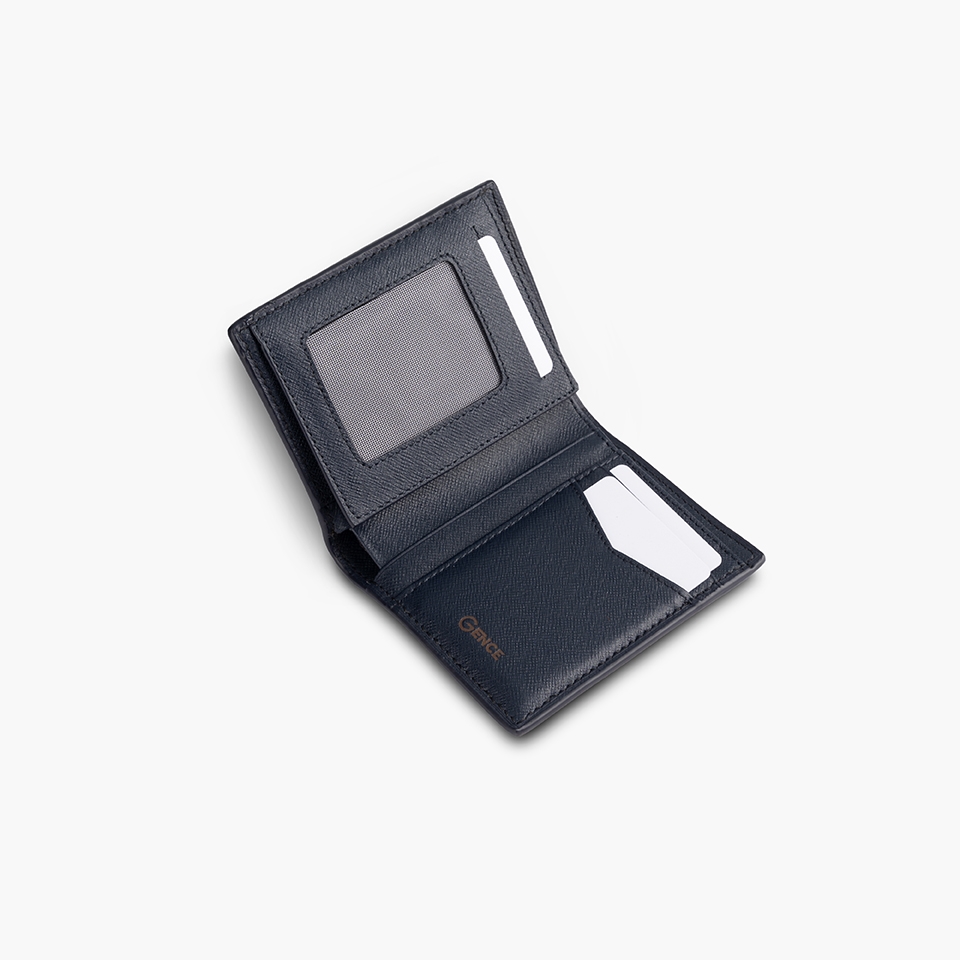 Ví nam Gence da bò Taiga xanh C01 dáng dọc