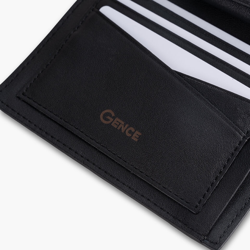 Ví nam Gence dáng dọc da bò Epsom màu đen C09