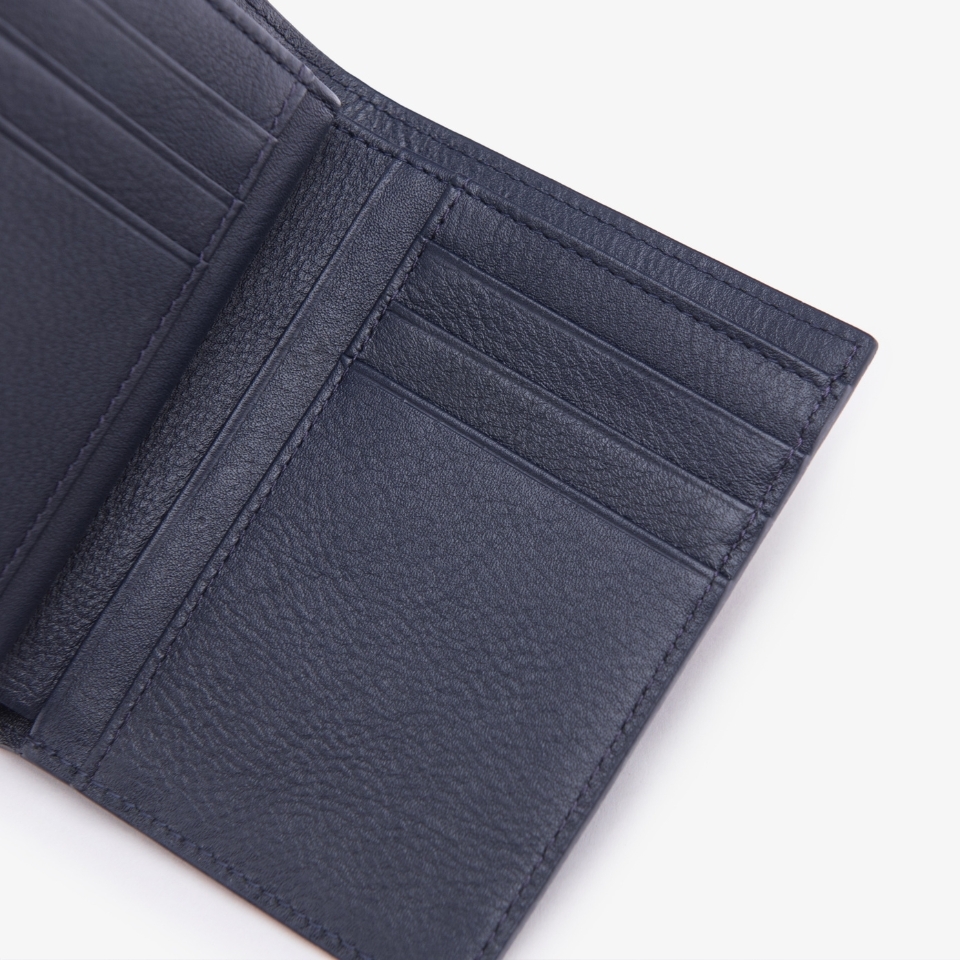 Ví nam Gence dáng dọc da bò Swift màu xanh C17