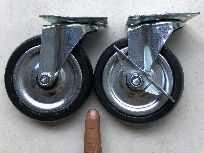 bánh xe cai su 2 vòng bi 120mm