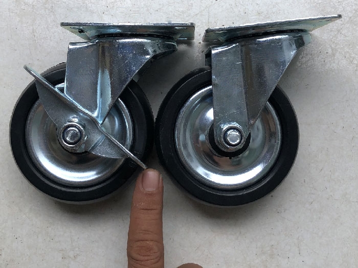 bánh xe cai su 2 vòng bi 100mm