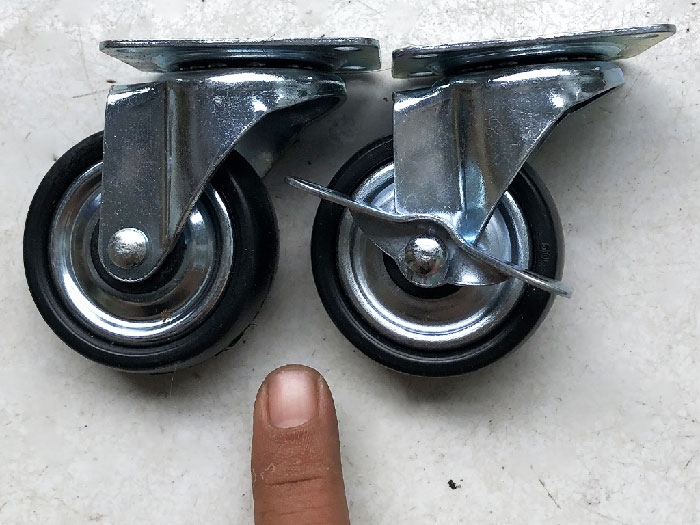 bánh xe cai su 2 vòng bi 70mm