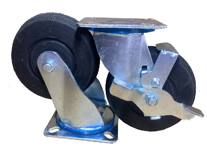 bánh xe cao su chịu lực B130 xoay có khóa và xoay thường