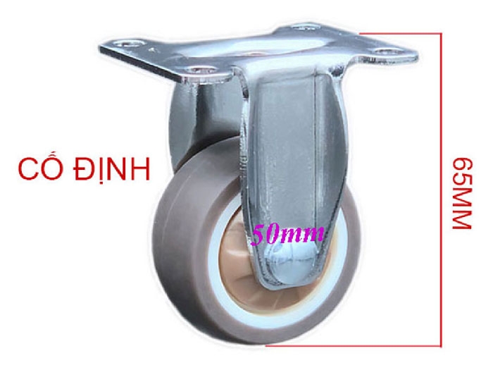 bánh xe đẩy TPR cố định