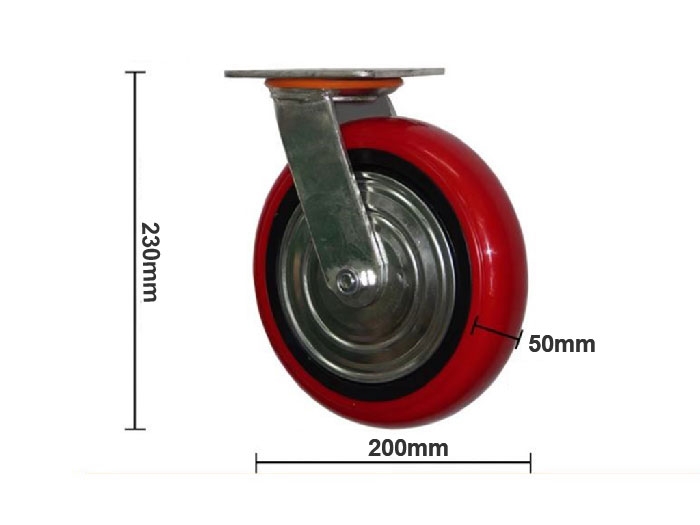 bánh xe pu hàn quốc 200mm