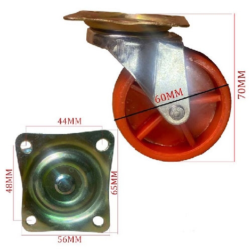 bánh xe tủ gỗ vành bánh 60mm