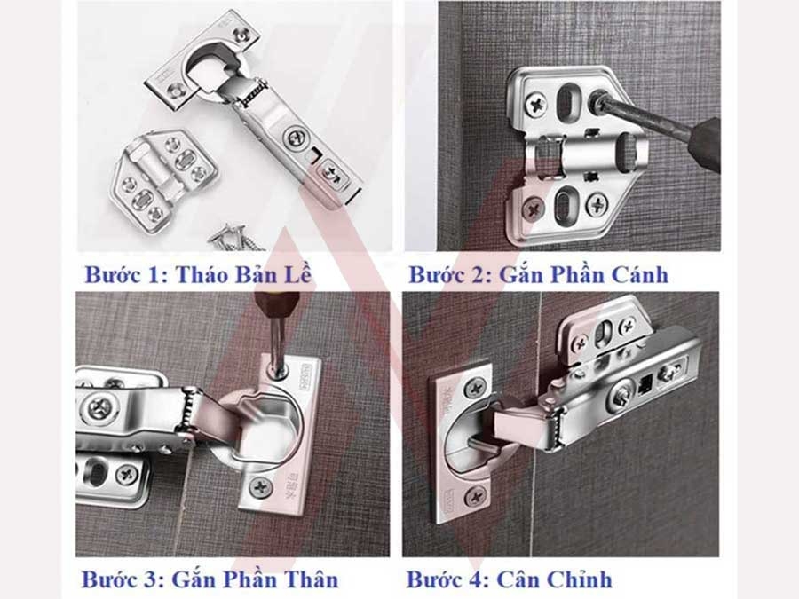 cách lắp đặt bản lề hơi